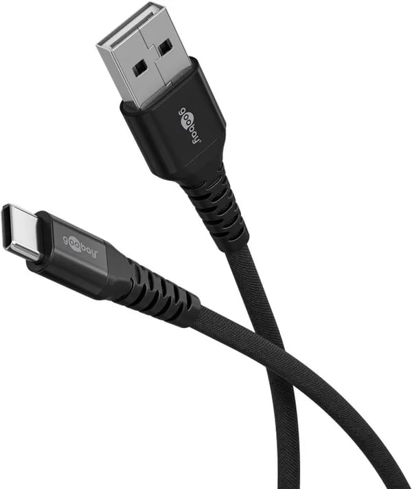 Goobay 74527, 2 m, USB C, USB A, USB 2.0, 0,48 Gbit/s, Svart