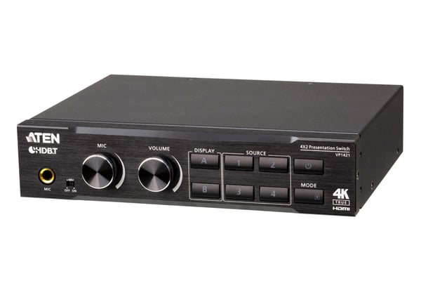 ATEN VP1421 - 4x2 matrisomkopplare/skalning/ljud DSP/HDBaseT-omvandlare