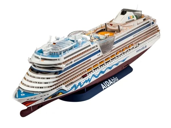 Revell AIDAblu, Passagerarfartygsmodell, Monteringssats, 1:400, AIDA, Alla kön, Plast