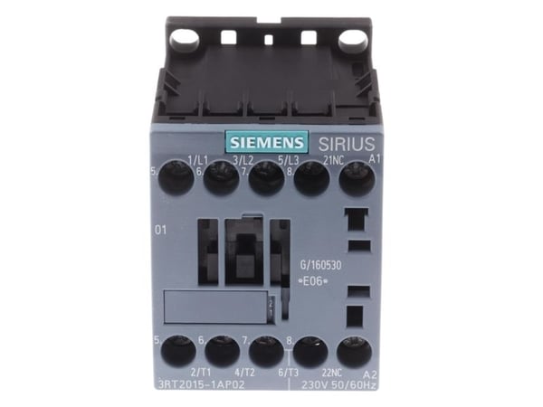 Siemens 3RT2015-1AP02 Kontaktori 3 x katkaisija 3 kW 230 V/AC 7 A apukoskettimella 1 kpl 1 kpl