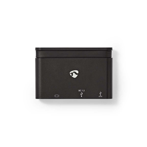 Nedis TCARF220BK - Hub - 1 x VGA + 1 x SuperSpeed USB + 1 x USB-C (strømlevering) - stasjonær