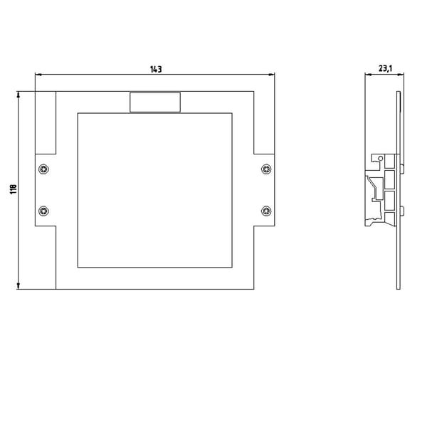 Siemensin asennuslevy DIN-kiskoille SENTRON PAC TMP (7KM9 900-0YA00-0AA0)