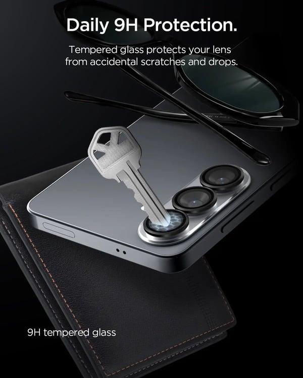 Spigen GLAS.tR EZ Fit Optik Pro HD, Samsung, Galaxy S26, Svart, 2 stykker
