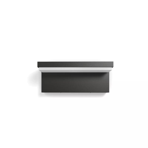 Philips myGarden Bustan - Vegglampe - LED x 2 - total: 9 W (ekvivalent 80 W) - klasse F - varmt hvitt lys - 2700 K - L-type - antrasittgrå