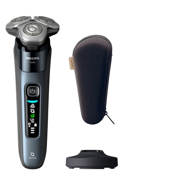 Philips Series i9000 i9000 X9001/10 Wet & Dry -sähköparranajokone, jossa SkinIQ, Parranajokone kääntyvällä päällä, Sininen, Triple-Action Lift & Cu...