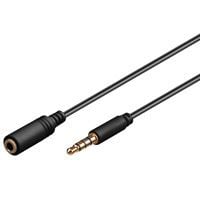 Goobay 3m 3,5 mm, 3,5 mm, uros, 3,5 mm, naaras, 3 m, musta