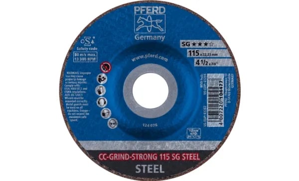 PFERD 64181115, 2,22 cm, 11,5 cm, 13300 RPM, 10 kpl