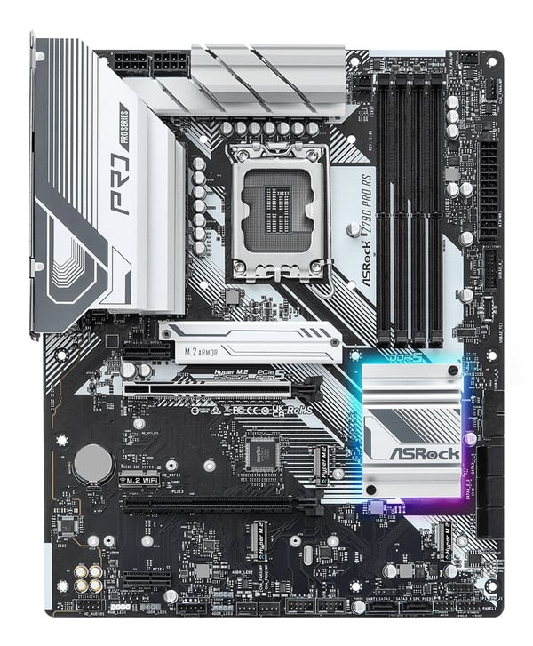 ASRock Z790 Pro RS - Hovedkort - ATX - LGA1700-sokkel - Z790 Chipset - USB 3.2 Gen 2, USB 3.2 Gen 1, USB-C 3.2 Gen 2x2, USB-C Gen2 - 2.5 Gigabit LA...