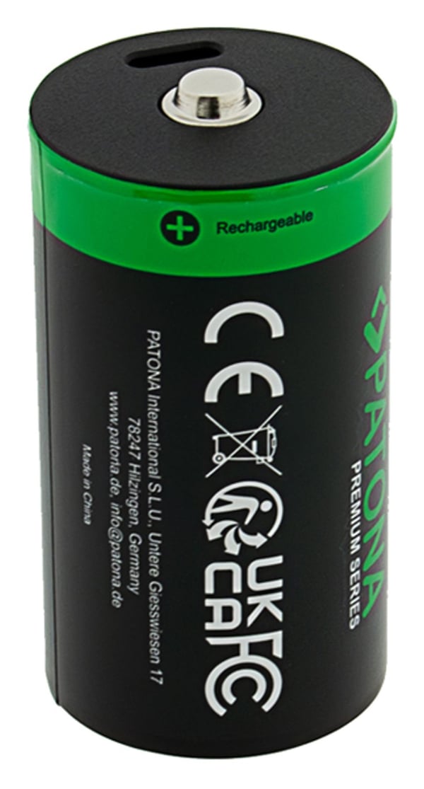 PATONA LR20 Mono D, Oppladbart batteri, LR20, Lithium, 2 stykker, 700 mAh, 61,3 mm