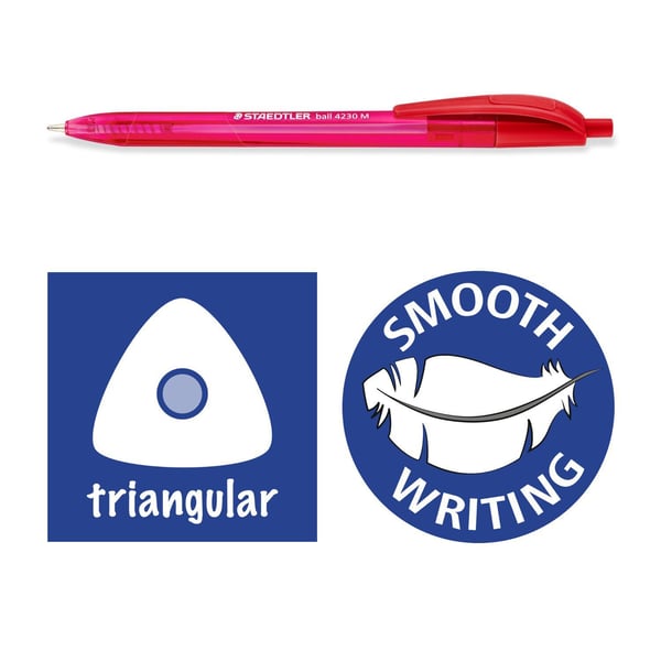 STAEDTLER kulspetspenna 4230 medium blå - (10 st.)