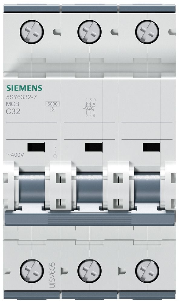 Siemens 5SY63327 5SY6332-7 Ledningssikkerikkerhedsafbbryder 32 A 230 V, 400 V