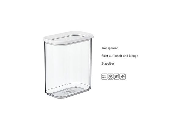 Mepal 106913040400, Säilö, Suorakulmainen, 1 L, Musta, Läpinäkyvä, Polyeteeni, Styreeniakryylinitriili (SAN), Alankomaat