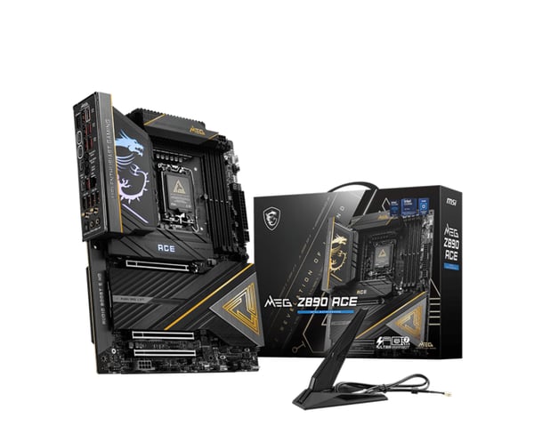 MSI MEG Z890 ACE -emolevy LGA 1851 ATX DDR5, musta/kullankeltainen