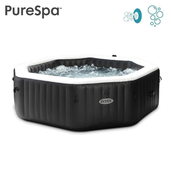 Intex PureSpa poreallas 1098 L Jet & Bubble Deluxe 218x71 cm, musta