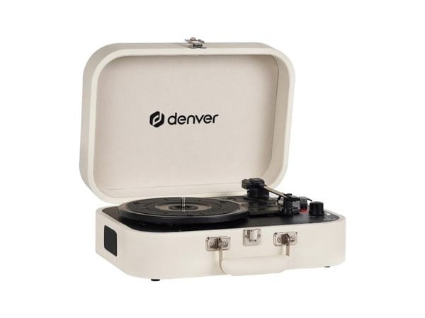 DENVER VPL-130 - Skivspelare - portabel - vit