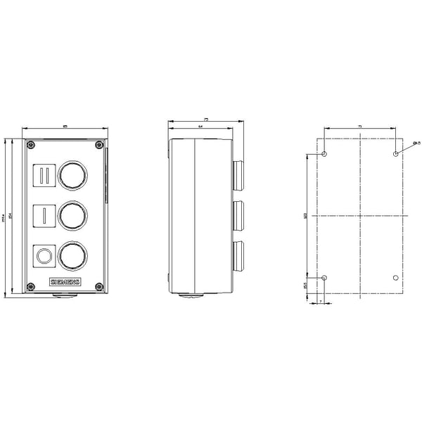 Siemens 3SU1853-0AD00-2AB1 Skåp IP66, IP67, IP69/IP69K 1 stk
