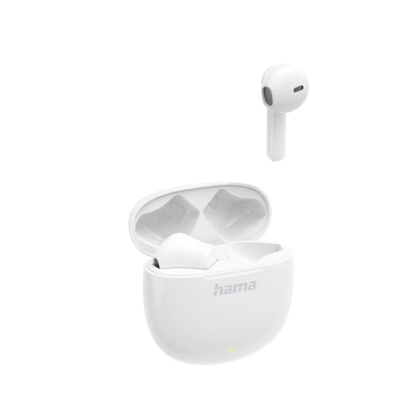 Hama Action One, True Wireless Stereo (TWS), Samtaler/musikk, 20 - 20000 Hz, 34 g, Hodesett, Hvit