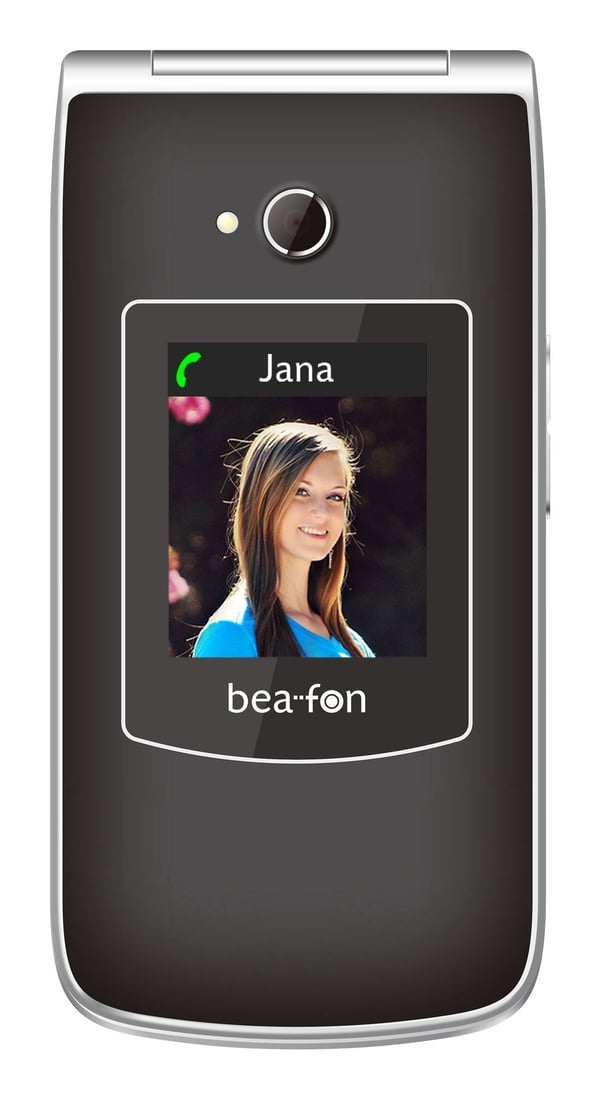 Beafon SL645 LTE, Simpukka, Yksittäinen SIM, 7,11 cm (2.8"), 1,3 MP, 1550 mAh, Musta, Hopea