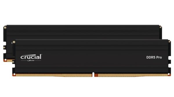 Crucial - DDR5 - sett - 32 GB: 2 x 16 GB - DIMM 288-pin - 6000 MHz / PC5-48000 - CL48 - 1.1 V - ikke-bufret - on-die ECC - svart