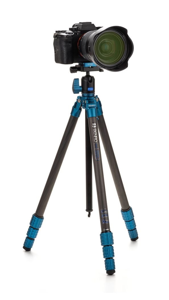 Benro Super Slim TSSL08CN00P kamerastativ 156 cm 1,02 kg, svart och blått