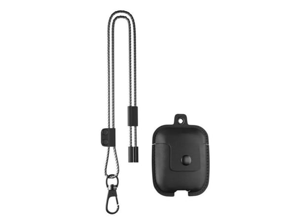 Woodcessories AirCase, Laatikko, Apple, AirPods, Nahka, Musta, Iskunkestävä, Naarmuuntumaton, Naarmuuntumaton