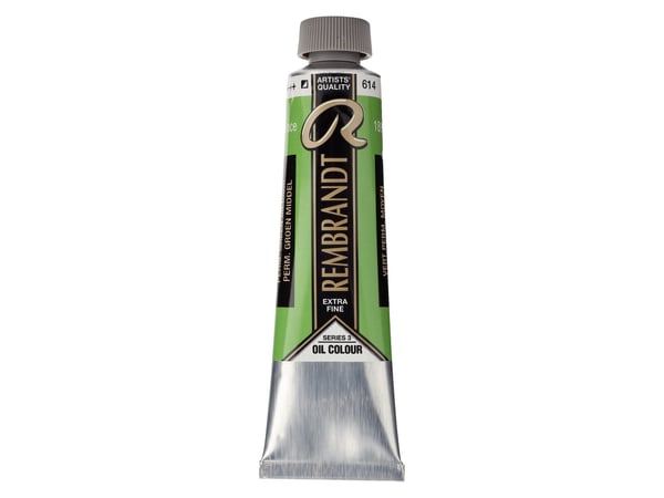 Rembrandt oljefarge tube Permanent Green Medium 614