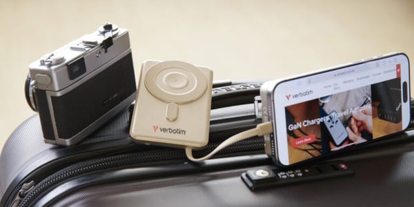 Verbatim Charge 'n' Go - Trådløs nødlader - magnetisk, to kabler - 5000 mAh - 38.5 Wh - 20 watt - 2.4 A - PD 3.0, Fast Charge, Apple 2.4A, QC 3.0 -...