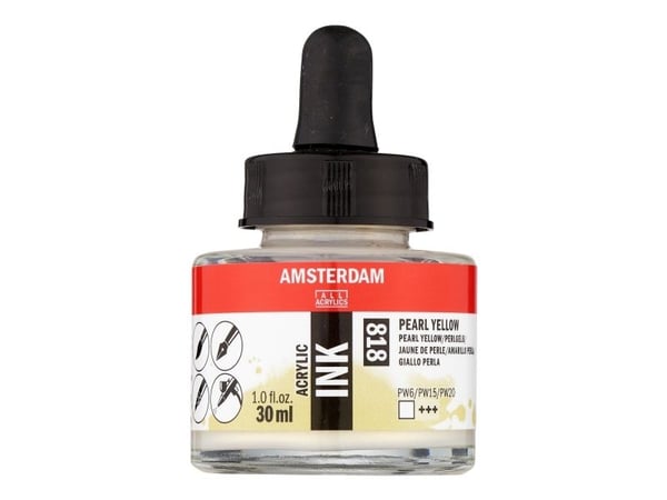 Amsterdam akrylmaling flaske Pearl Yellow 818