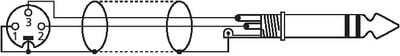IMG Stage Line 1m, XLR - 6.3mm, XLR (3-nastainen), Hanstik, 6.35mm, Hanstik, 1 m, Sort