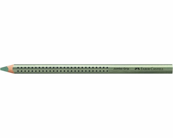 Fargeblyant, Faber-Castell Grip, JUMBO, Metallic Green, trekantet - (12 stk.)