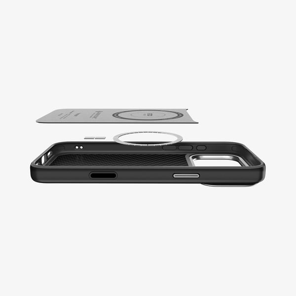 Spigen Enzo Aramid T (MagFit), Etui, Apple, iPhone 17 Pro Max, 17,5 cm (6.9"), Svart, Sølv