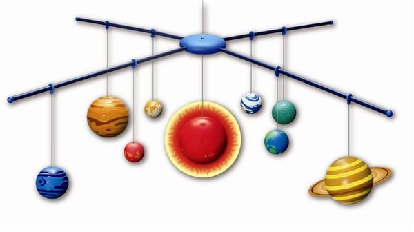 Borella Kit sistema solare rotante in 3D, 6 år, Plast