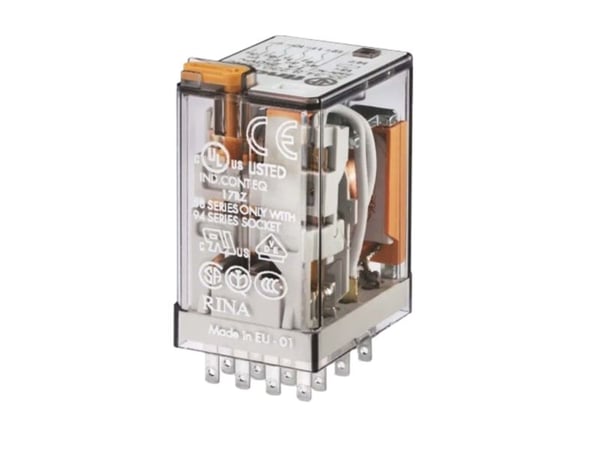 Finder 55.34.8.230.0050 Pistorele 230 V/AC 7 A 4 CO-kontaktia 1 kpl (55.34.8.230.0050-1)
