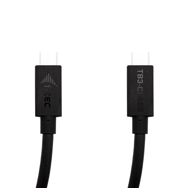 i-Tec - Thunderbolt-kabel - USB-C (hane) till USB-C (hane) - USB 3.1 Gen 1 / Thunderbolt 3 - 1.5 m - stöd för 4K, stöd för 8K, USB-strömförsörjning...