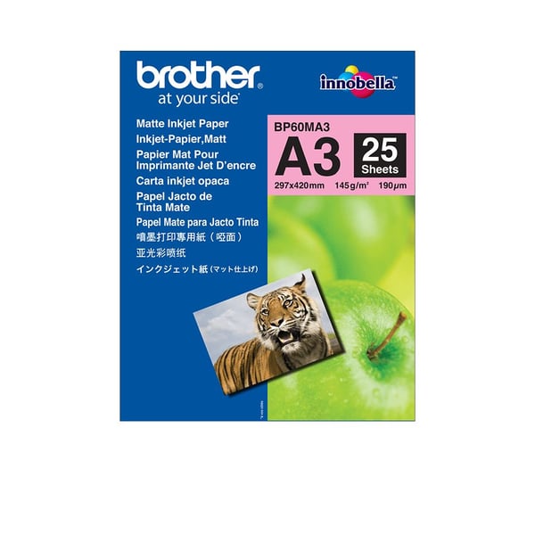 Brother BP - Matt - A3 (297 x 420 mm) - 145 g/m² - 25 ark papir - for Brother HL-J6000, MFC-J2340, J3540, J3940, J5340, J5630, J6583, J6983, J6995,...