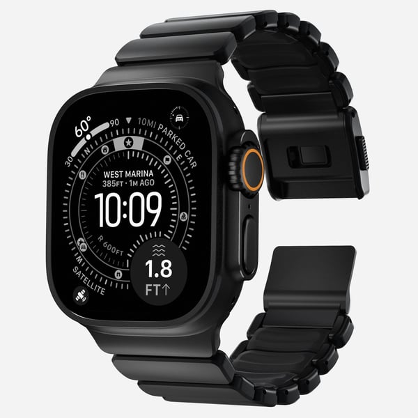 Nomad Stratos Band, Band, Smartklokke, Svart, Apple, Ultra 1-11 and SE, Titan