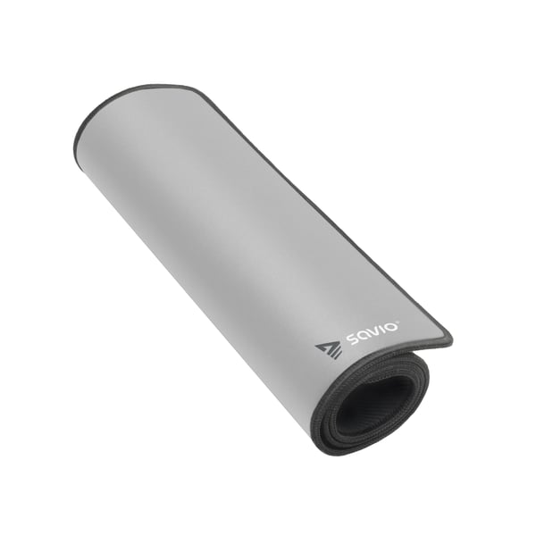 Savio Turbo Dynamic L - Grey Edition, Grå, Monokromatisk, ABS syntetisk, Antiskliunderlag, Musematte til gaming