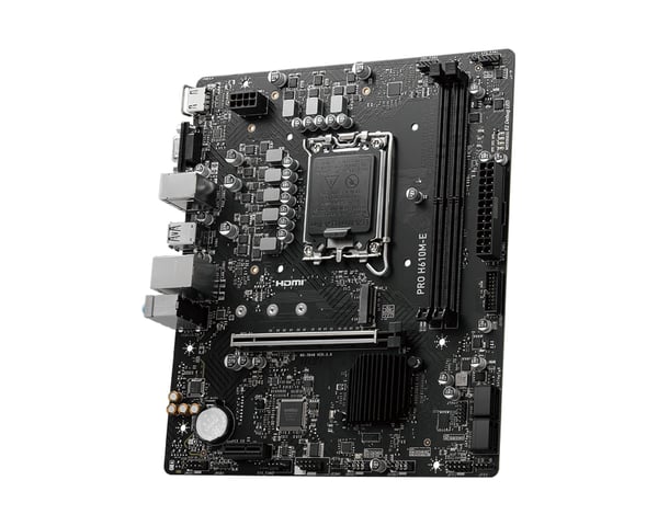 MSI PRO H610M-E -emolevy, H610, LGA 1700, micro-ATX, DDR5