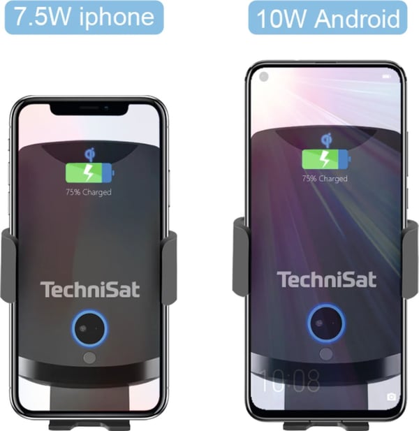 TechniSat SMARTCHARGE 2, Matkapuhelin/älypuhelin, Aktiivinen teline, Auto, Musta