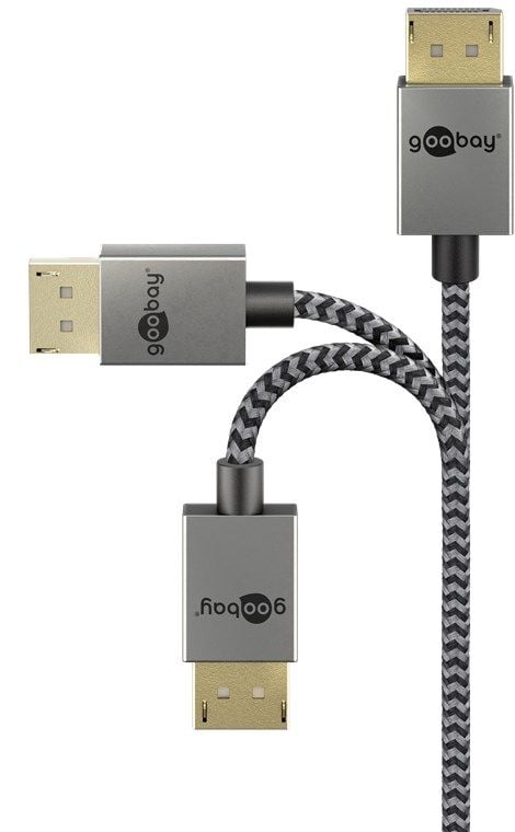 Goobay 77444, 1 m, DisplayPort, DisplayPort, Hankjønn, Hankjønn, 7680 x 4320 piksler