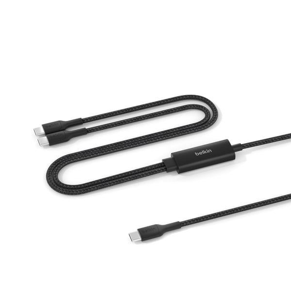 Belkin BoostCharge Pro - USB-kabel - USB-C (hann) til USB-C (hann) - USB 2.0 - 1.5 m - USB Power Delivery (140W), braided - svart