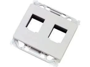 Lanview LVN126160, Valkoinen, Muovi, Ruuviton, RJ45 Keystone Flip jack, 2xRJ-45, IP20
