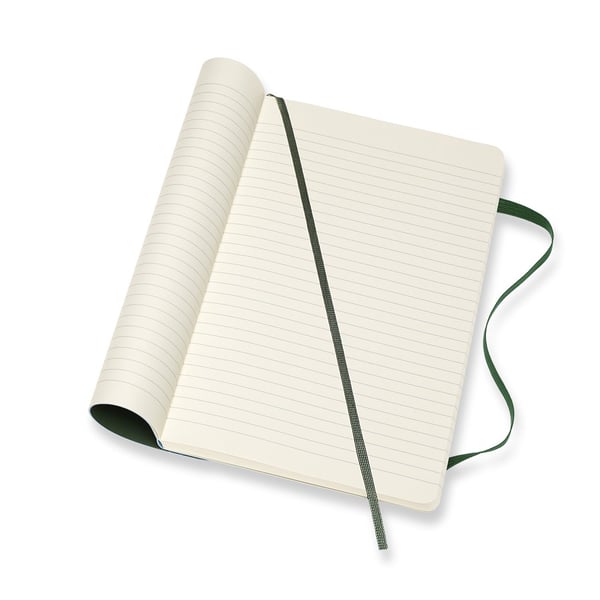 Moleskine Classic, Monokromatisk, Grønn, 192 ark, 70 g/m², Linjerte ark, Innbundet (hardcover)