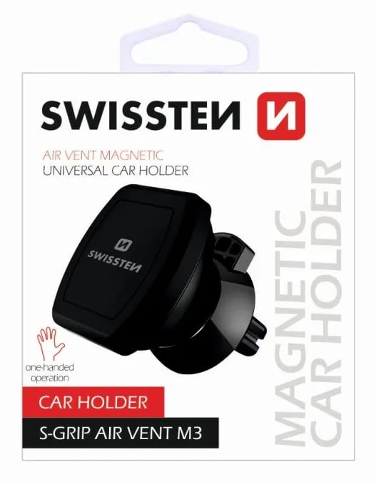 Swissten 65010307, Mobiltelefon / smartphone, Passiv hållare, Bil, Svart