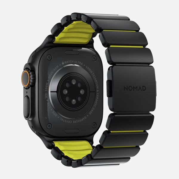 Nomad Stratos Band, Band, Smartwatch, Svart, Apple, Ultra 1-11 and SE, Titan