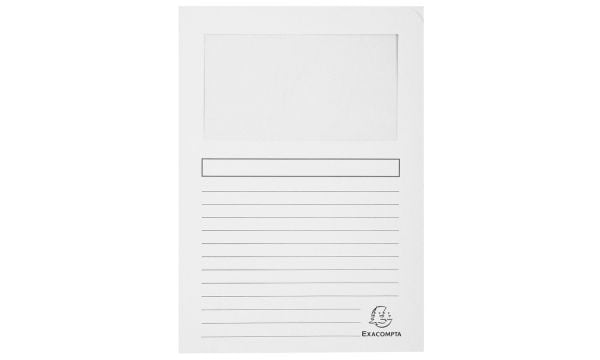 Chartek med fönster Exacompta, A4, assort. färger, 100-pack