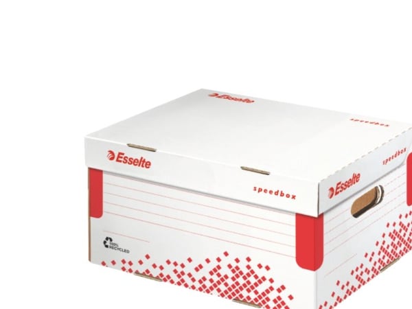 Esselte Speedbox kuljetuslaatikko FSC® A4, Kartonki, Punainen, Valkoinen, A4, 290 g, 252 x 355 x 193 mm