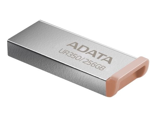 ADATA UR350, 256 GB, USB Type-A, 3.2 Gen 1 (3.1 Gen 1), Uten lokk, 3,5 g, Brun, Rustfritt stål