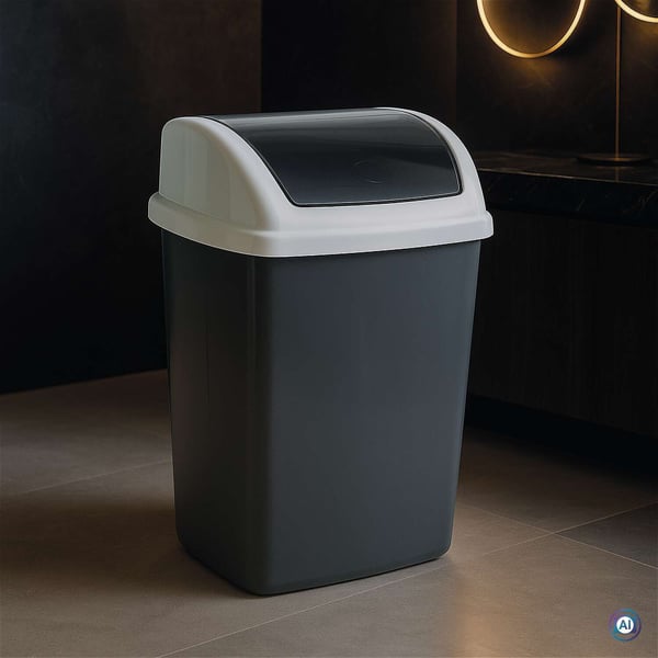 MAUL 9522487, 24 l, Rektangulär, Plast, Polypropylen (PP), Mörkgrå, Vit, Manuell, Plast
