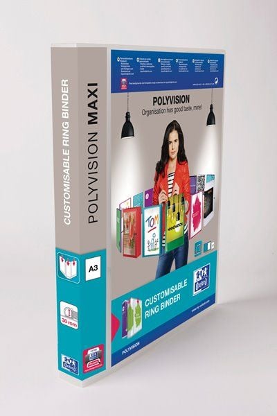 Ringperm Maxivision A3-maxi 30 mm stående format, transparent